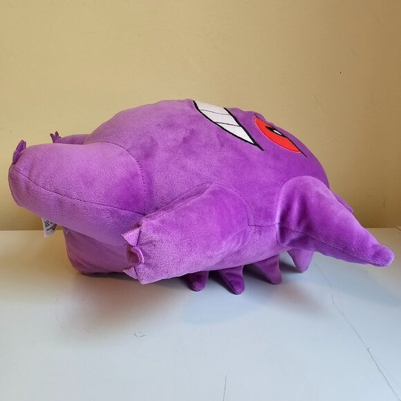 WCT Pokemon Gengar Plush Stuffed Toy Purple Ghost Embroidered Face 2018 10" - Picture 4 of 7